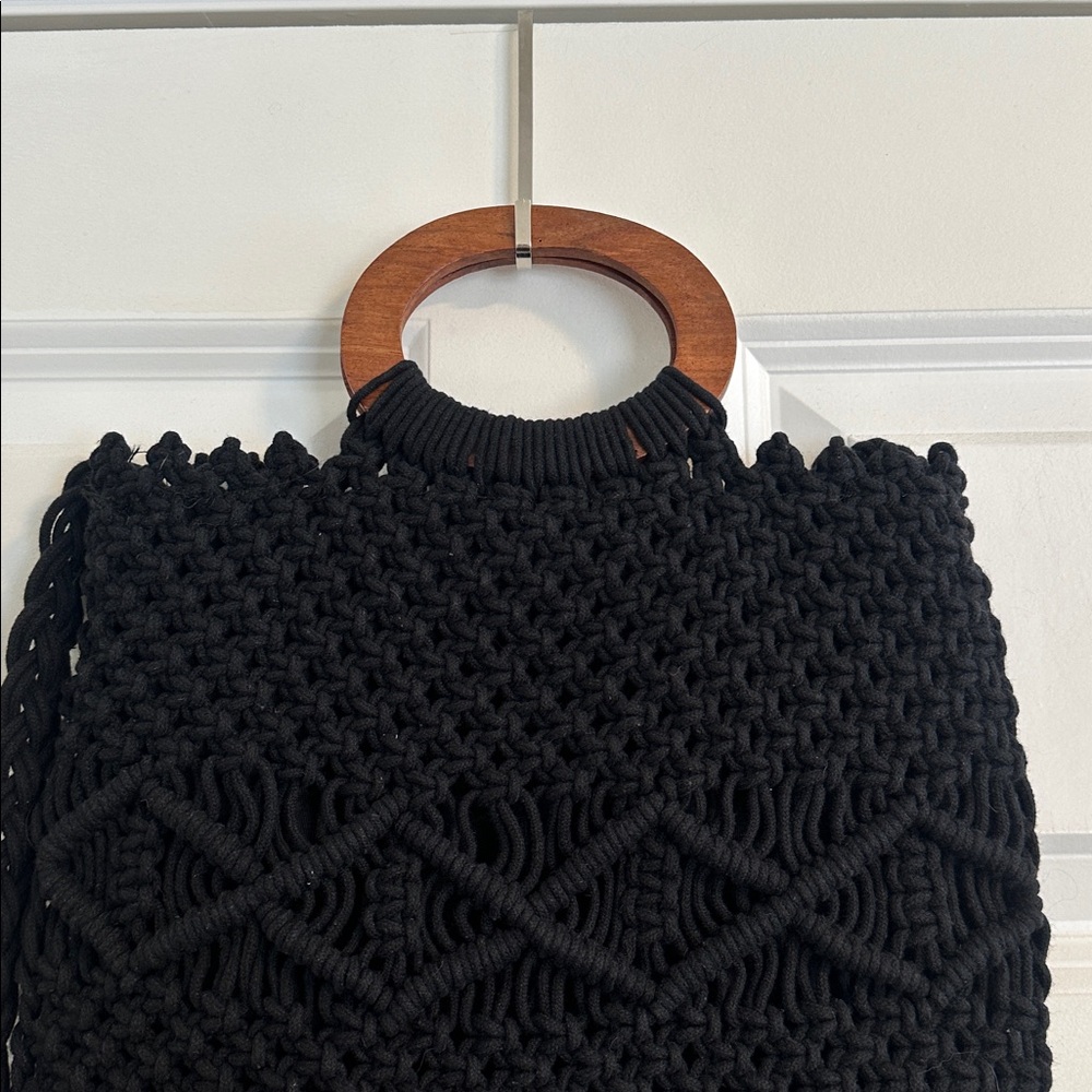 Salenwot Danielle Nicole Macrame Crossbody Fringe… - image 5